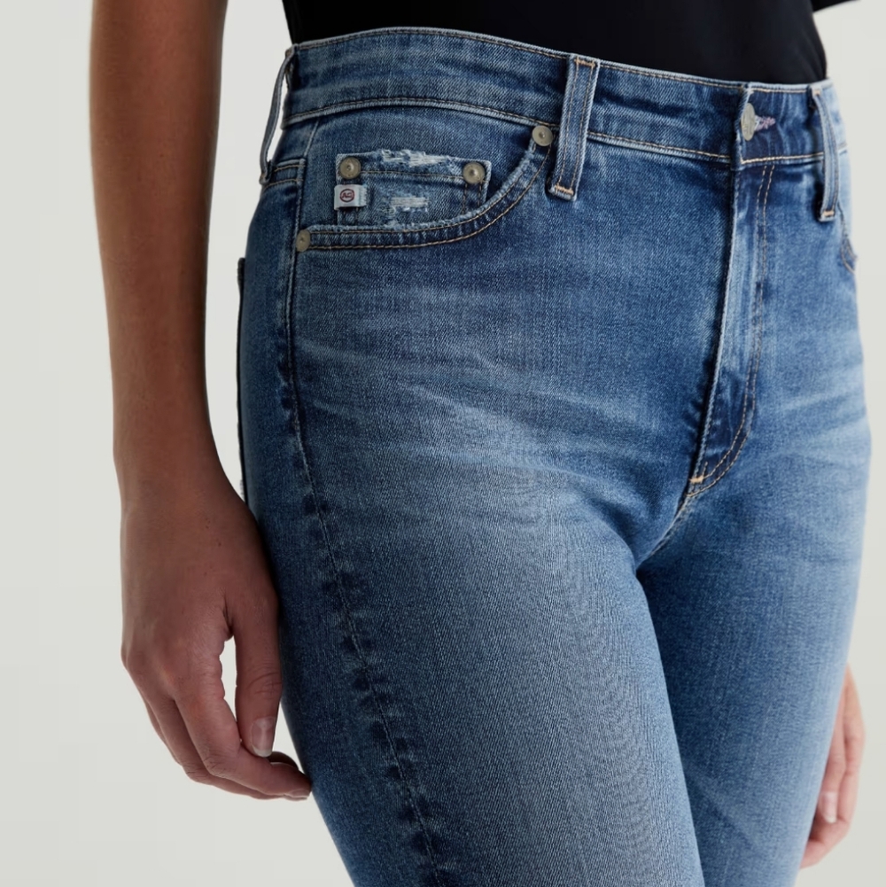 AG Adriano Goldschmied Mari Mid-Rise Slim Straight Jeans - Picture 5 of 14